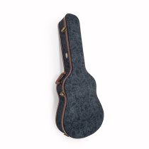 Acoustic Archtop Guitar Hardshell Case, Black Paisley Pattern
