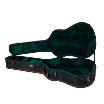 Acoustic Archtop Guitar Hardshell Case, Black Paisley Pattern