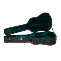 Acoustic Archtop Guitar Hardshell Case, Black Paisley Pattern