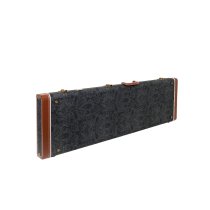 Bass Guitar Hardshell Case, Black Paisley Pattern