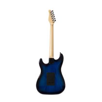 Double-Cutaway Electric Guitar with Dual Humbuckers, Transparent Blue