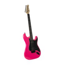 Double-Cutaway Electric Guitar with Dual Humbuckers, Hot Pink