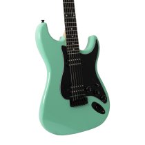 Double-Cutaway Electric Guitar with Dual Humbuckers, Surf Green