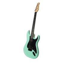Double-Cutaway Electric Guitar with Dual Humbuckers, Surf Green
