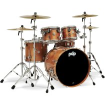 PDP Concept Maple Exotic 5-Piece Drum Shell Pack with Snare Drum, Honey Mahogany