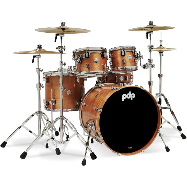 PDP Concept Maple Exotic 5-Piece Drum Shell Pack with Snare Drum, Honey Mahogany