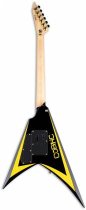 Alexi Laiho Signature Electric Guitar with Case, Black with Yellow Pinstripe