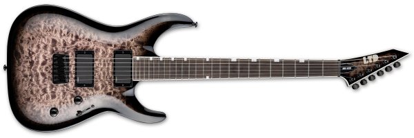 LTD MH-400HT QM Electric Guitar, See thru Black Sunburst