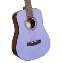 3/4 Earth Mini Acoustic Guitar With Gig Bag, Open Pore Lavender