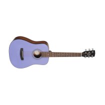 3/4 Earth Mini Acoustic Guitar With Gig Bag, Open Pore Lavender