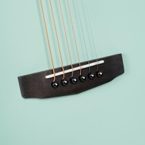 3/4 Earth Mini Acoustic Guitar With Gig Bag, Open Pore Mint Green