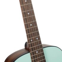 3/4 Earth Mini Acoustic Guitar With Gig Bag, Open Pore Mint Green