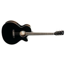 Performance Acoustic-Electric Guitar with Solid Spruce Top, Ash Black