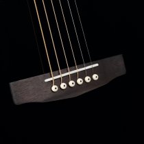 Performance Acoustic-Electric Guitar with Solid Spruce Top, Ash Black