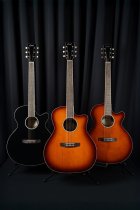 Performance Acoustic-Electric Guitar with Solid Spruce Top, Walnut Sunburst