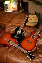 Performance Acoustic-Electric Guitar with Solid Spruce Top, Walnut Sunburst