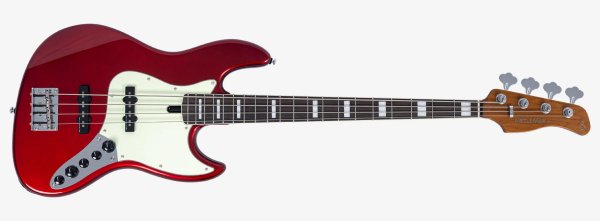 Sire V7 New Gen Jazz Bass Guitar with Marcus Super-J Revolution Pickups, Candy Apple Red