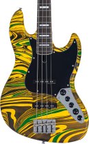 Sire V7 New Gen Jazz Bass Guitar with Marcus Super-J Revolution Pickups, Yellow Swirl