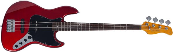 Sire V3 New Gen 4-String Jazz Bass Guitar with Marcus Standard J-Revolution Pickups, Candy Apple Red