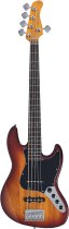 Sire V3 New Gen 5-String Jazz Bass Guitar with Marcus Standard J-Revolution Pickups, Tobacco Sunburst