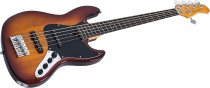 Sire V3 New Gen 5-String Jazz Bass Guitar with Marcus Standard J-Revolution Pickups, Tobacco Sunburst