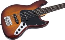 Sire V3 New Gen 5-String Jazz Bass Guitar with Marcus Standard J-Revolution Pickups, Tobacco Sunburst