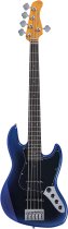 Sire V3 New Gen 5-String Jazz Bass Guitar with Marcus Standard J-Revolution Pickups, Midnight Blueburst