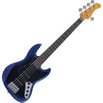 Sire V3 New Gen 5-String Jazz Bass Guitar with Marcus Standard J-Revolution Pickups, Midnight Blueburst