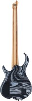 M6 Headless 5-String Bass Guitar with Marcus Heritage-3 Preamp and Gig Bag, Black swirl