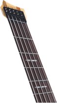 M6 Headless 5-String Bass Guitar with Marcus Heritage-3 Preamp and Gig Bag, Black swirl