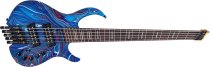 M6 Headless 5-String Bass Guitar with Marcus Heritage-3 Preamp and Gig Bag, Blue swirl