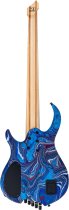 M6 Headless 5-String Bass Guitar with Marcus Heritage-3 Preamp and Gig Bag, Blue swirl