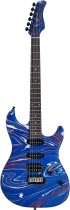 Sire S7 SW Double-Cut Electric Guitar with LC Super HSS Pickups, Blue Swirl