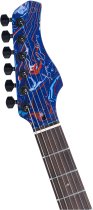 Sire S7 SW Double-Cut Electric Guitar with LC Super HSS Pickups, Blue Swirl