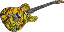 Sire T7 SW T-Style Electric Guitar with LC Super-Modern Pickups, Yellow Swirl