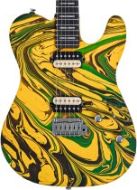 Sire T7 SW T-Style Electric Guitar with LC Super-Modern Pickups, Yellow Swirl