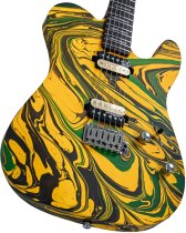 Sire T7 SW T-Style Electric Guitar with LC Super-Modern Pickups, Yellow Swirl