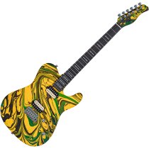 Sire T7 SW T-Style Electric Guitar with LC Super-Modern Pickups, Yellow Swirl