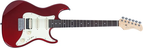 Sire S1 Double-Cut Electric Guitar with Standard HSS Pickups, Candy Apple Red