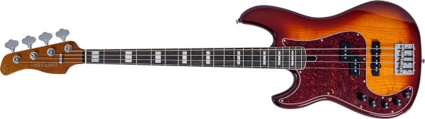 Sire P7 New Gen Left-Handed 4-String PJ Bass Guitar with Marcus Super-PJ Revolution Pickups, Tobacco Sunburst