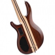 Premium 5-String Electric Bass with Mahogany Body and Flamed Maple Top, Black Cherry