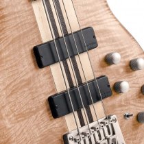 Premium 5-String Electric Bass with Mahogany Body and Flamed Maple Top, Black Cherry