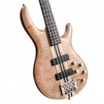 Premium 5-String Electric Bass with Mahogany Body and Flamed Maple Top, Black Cherry