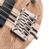 Premium 5-String Electric Bass with Mahogany Body and Flamed Maple Top, Black Cherry