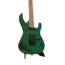 Maverick Flame Maple Electric Guitar with Case, Green Chameleon