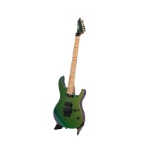 Maverick Flame Maple Electric Guitar with Case, Green Chameleon