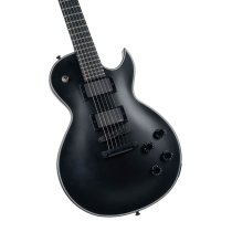 Single-Cut Electric Guitar for Classic Rock & Metal with EMG 81/60 Active Humbuckers, Black Satin
