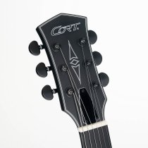 Single-Cut Electric Guitar for Classic Rock & Metal with EMG 81/60 Active Humbuckers, Black Satin