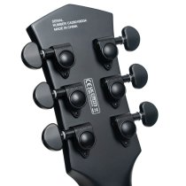 Single-Cut Electric Guitar for Classic Rock & Metal with EMG 81/60 Active Humbuckers, Black Satin