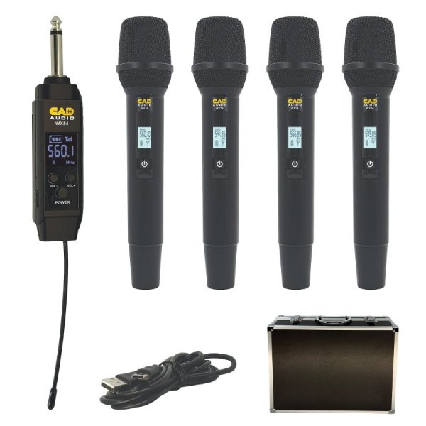Four-Channel Wireless Handheld Microphone System